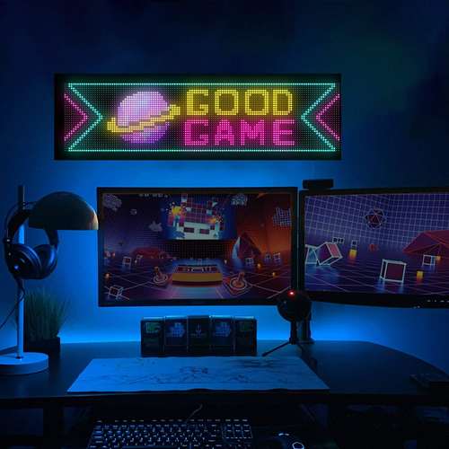 高亮32*128LED柔性显示屏双排显示广告电子柔性屏可折叠广告牌