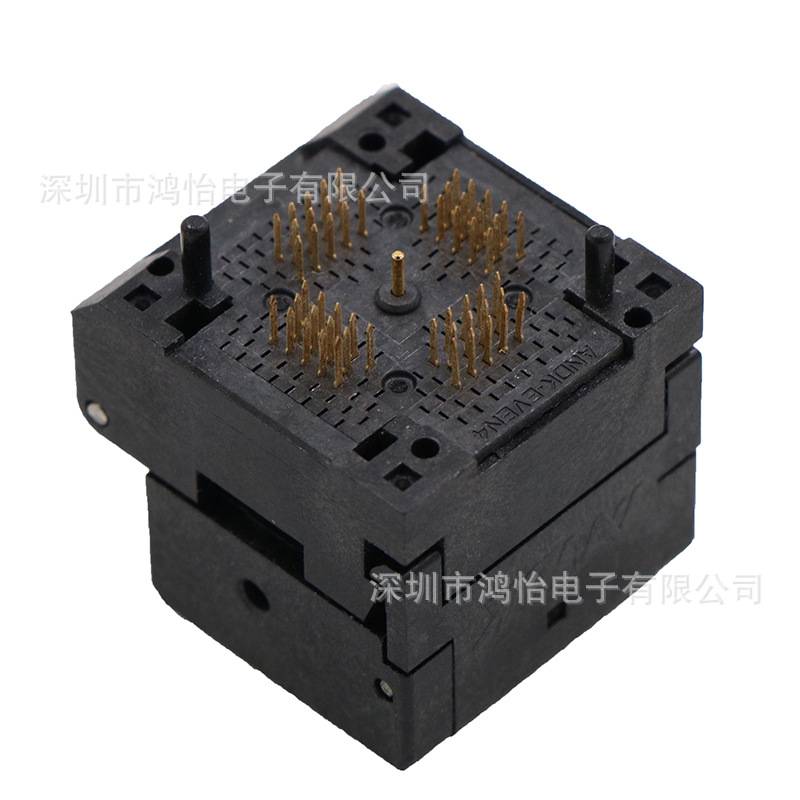 QFN56-0.4间距尺寸7*7mm 芯片测试座翻盖编程座 IC550-0564-010-G