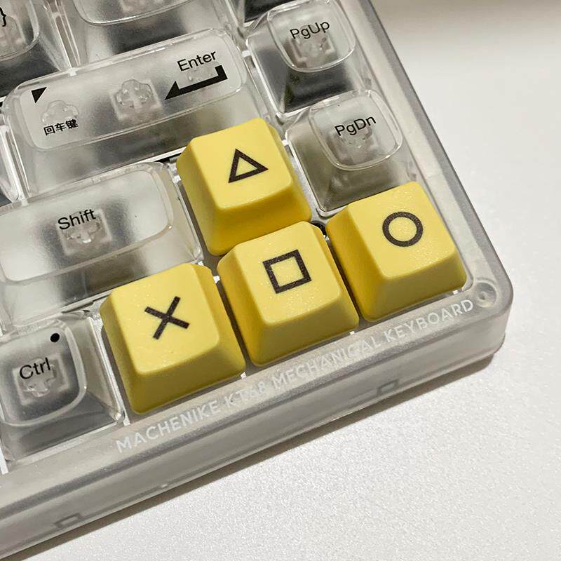 psp键帽 彩色ps4 方向键上下左右机械键盘个性键帽pbt不透 r1高度