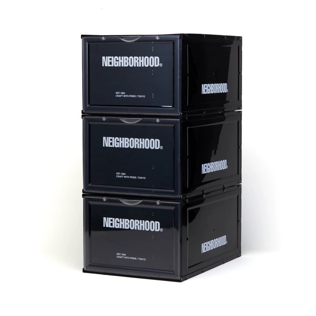现货 NEIGHBORHOOD CI / P-SNEAKER STORA 塑料鞋盒收纳盒 21AW