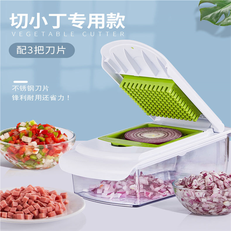 厨房切丁切洋葱切块条粒切水果黄瓜切菜机用切豆腐不锈钢神器