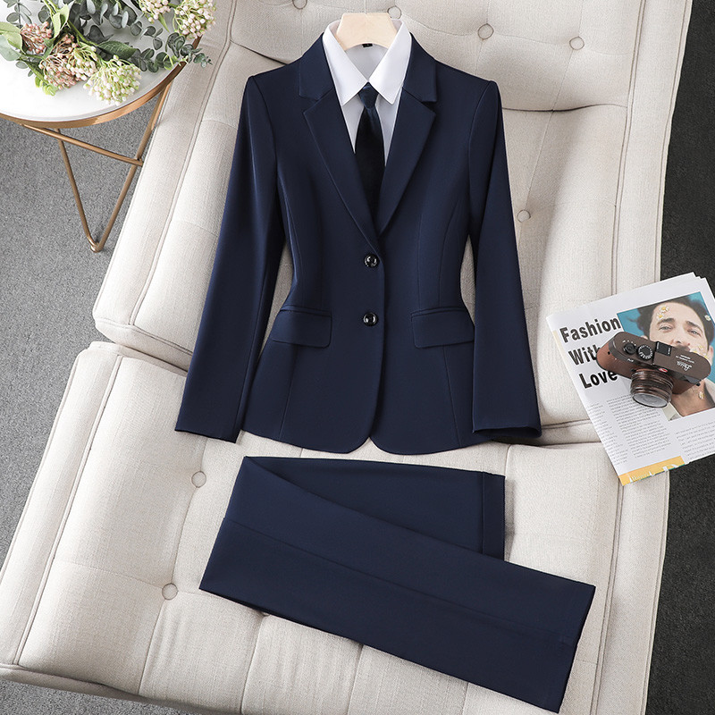 黑色西装外套女2025新款春秋冬职业装套装工作服气质工装面试正装