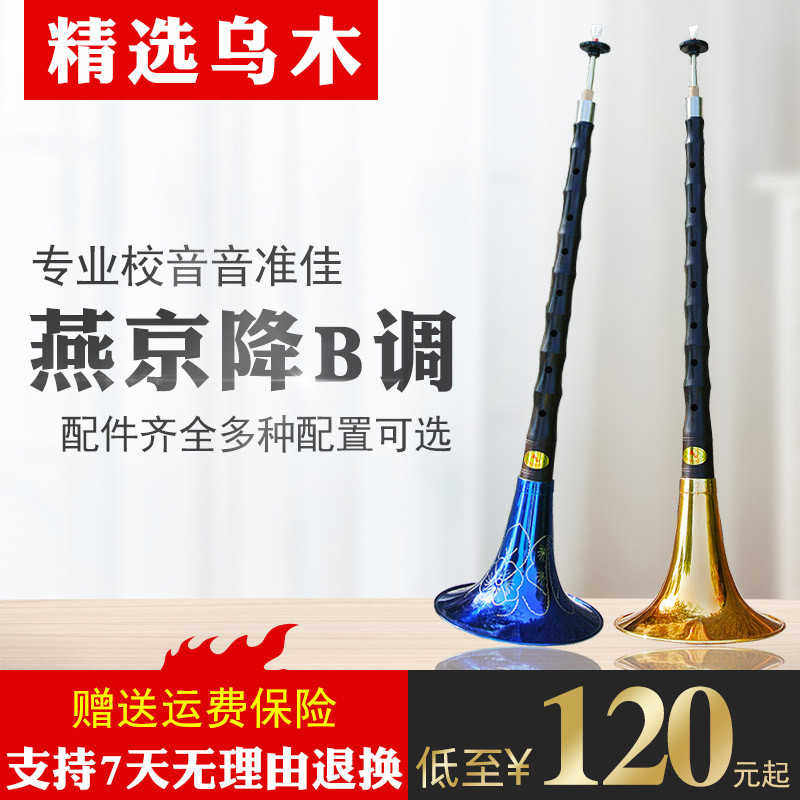 燕京唢呐乐器全套专业黑檀乌木降b调民间红白喜事初学者大中号