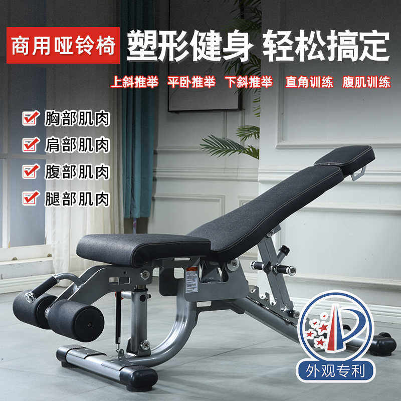 菲驰家用一体健身椅健身房私教运动器械多功能可调节仰卧板推肩椅