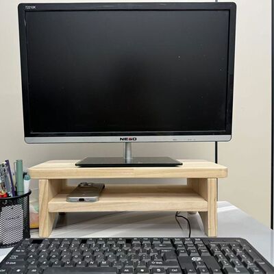 桌面增高架电脑显示器屏专用底座办公收纳置物架托盘支架加高