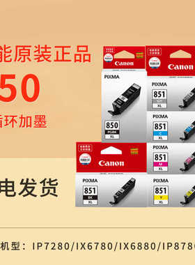 佳能原装PGL-850 CLI-851墨盒(适用IX6780 6880 IP8780 IP7280)