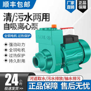 化粪池污水泵家用220v大流量高扬程排污铸铁增压离心泵 ZDK自吸式