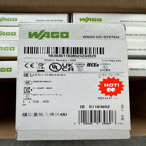 议~德国万可模块，WAGO万可，750-455现货100个，全新