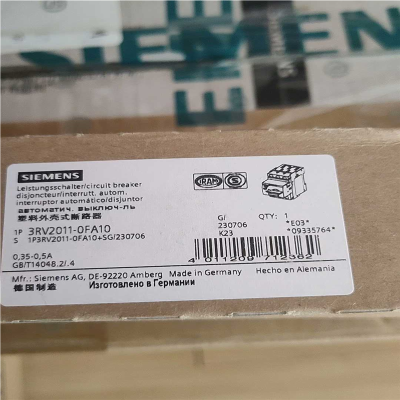 议~3RV2011-0FA10西门子断路器全新原装正品