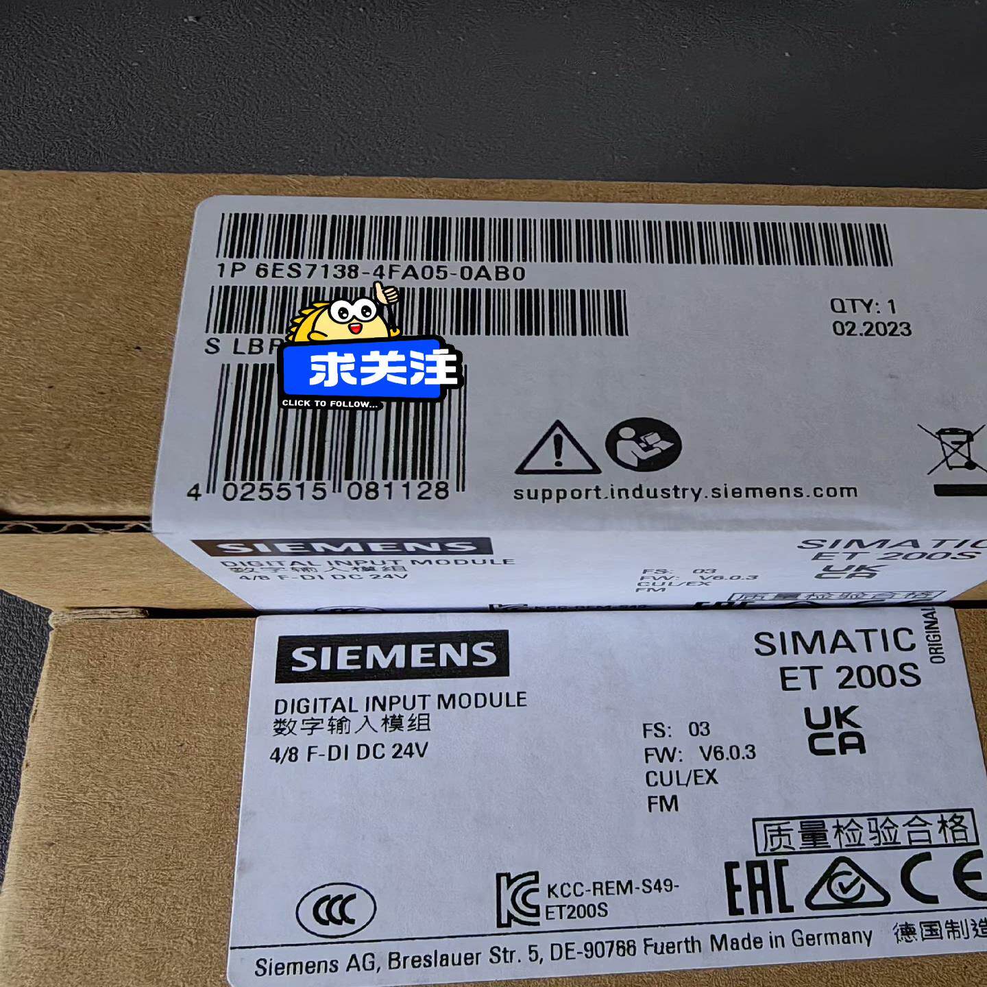 议~西门子PLC模块，138-4FA05全新原装未开封保内