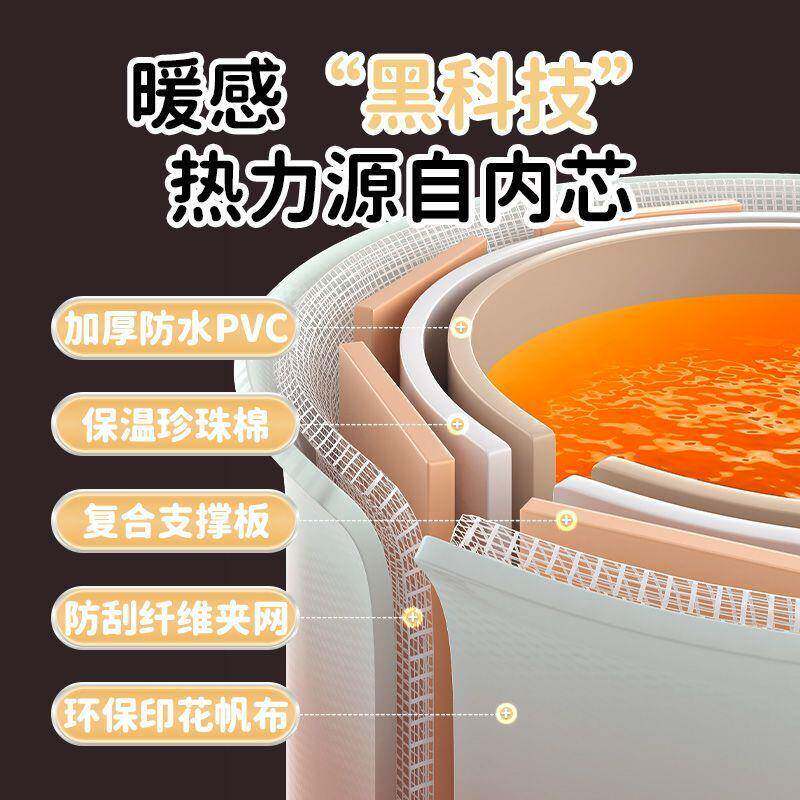 高可见详情折叠加泡脚腿桶家用恒温过小便携式熏蒸泡脚养生过膝足