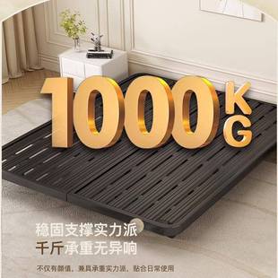 简约无床头悬浮床架子排骨架家用铁艺床加厚单人双人铁架子床 日式