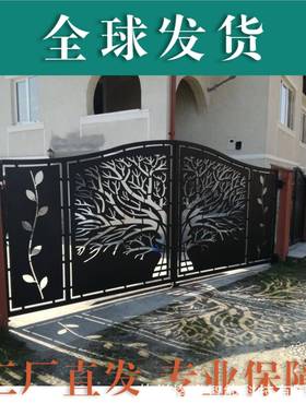 铁艺门庭院门乡村围大大外门双开NRT门家用户花园别墅大墙门栅栏