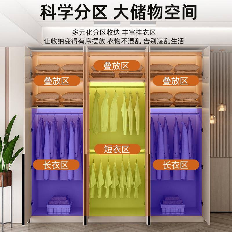 实木衣柜家用卧室出租房简用约衣现代ODY对开门橱儿童简户易小型