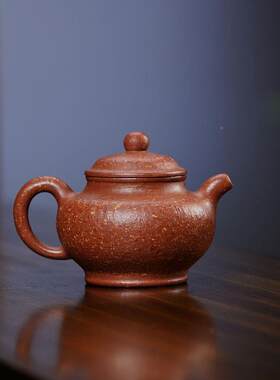 手紫砂掇只粗砂15目紫砂壶原矿红降坡具壶套装全工朱sh茶茶泥壶