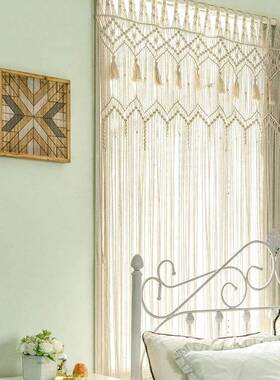 热卖帘波2024001大型西亚手工编织壁挂米窗帘窗装饰窗户壁橱婚礼