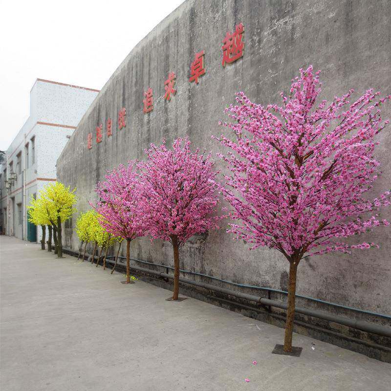直销仿真花树假桃花树点景假观赏庭院仿真假树仿真树假桃花树来桃