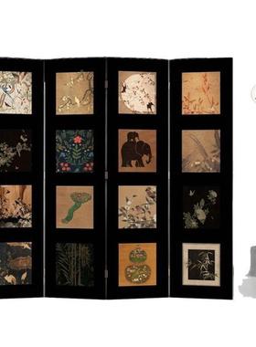 法式中古屏风隔断客餐饰厅卧室厅玄关古遮挡可折叠移VMY动复风装