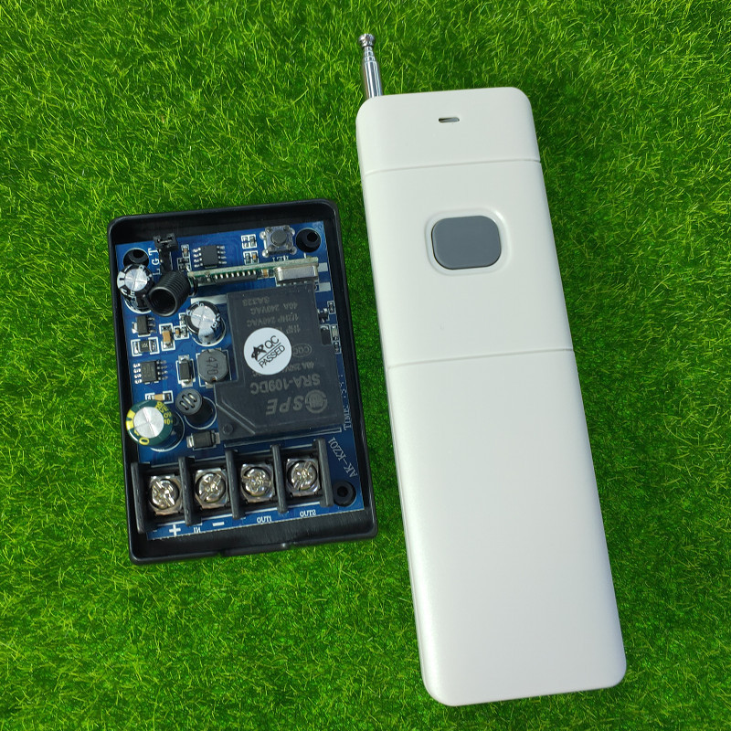 远距离单键遥控DC12V24V36V48V一路大功率30A灯具水泵开关控制器
