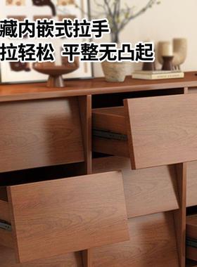 中古风矮书多柜落地置物柜功能组合柜家用客厅收纳OCD柜卧储室物