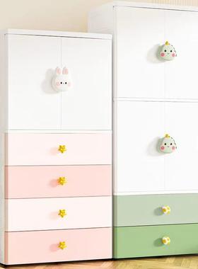 大号加厚双门儿童衣柜家用料物柜塑宝宝玩具衣物整理FEW开收储纳