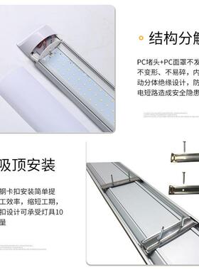 L防ED0.6.米0.9米12米一体三防防潮防尘防雾EL-J036虫弧形宽板净