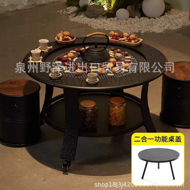 无烟炭火盆烧烤炉取暖户外家用