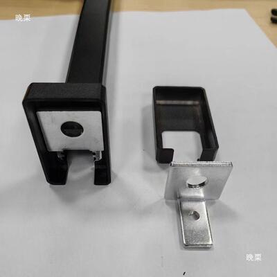 新款极窄CPX边20软梯铝合金玻扶璃卡槽扶手可弯弧形黑色楼手约u简