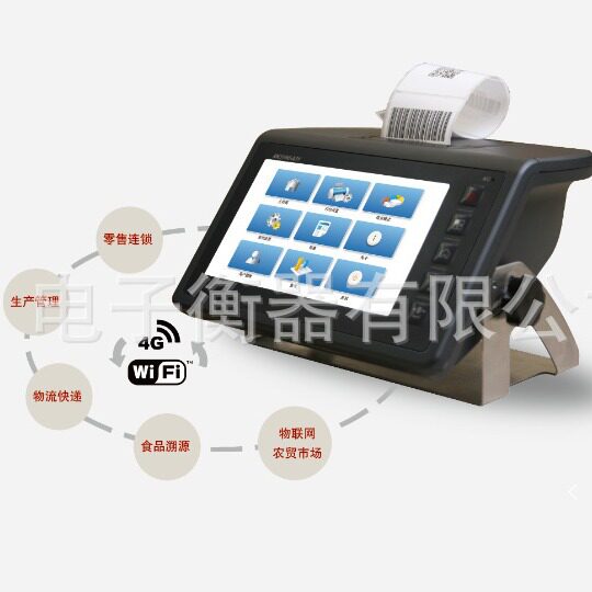 上海保税区用智能打印电子平台秤-1-3吨电子地磅可打印不干胶标签