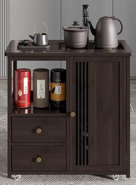 移动茶柜17256大板茶桌侧边柜非实木茶体台烧水壶一茶柜边茶具置