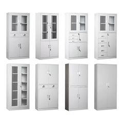 办公钢制文件柜铁柜皮柜抽屉收纳SZE带锁玻璃资料储物柜案档存放