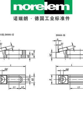 nore节lem国原厂直供诺瑞朗NWOKLM04444可调偏心夹紧螺德栓带夹紧