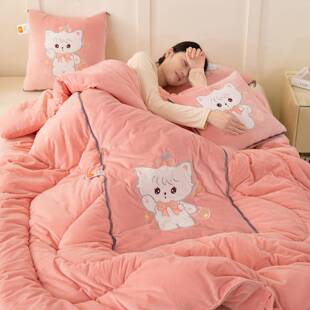 2025 米多多新DJ 系列 加厚婴绒贴布刺绣抱枕被 子2儿025款