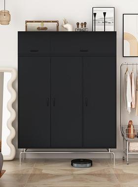 宿黑衣柜实木日式简易纳柜两门衣橱复As123古收民家用卧室色推拉