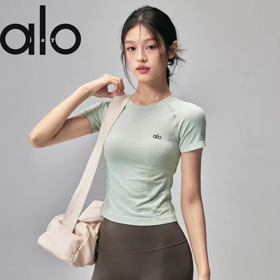 ALOJAY瑜伽T恤速干显瘦短袖
