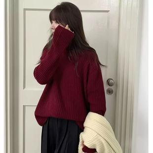 2786秋新款针织衫点子纱时尚86网红百搭半高领宽松毛衣
