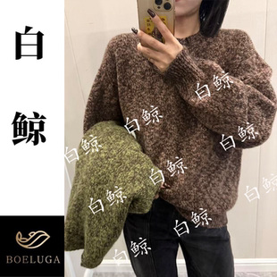 慵懒风牦牛绒圆领亮片针织衫女开衫毛衣高级感显瘦上衣2813