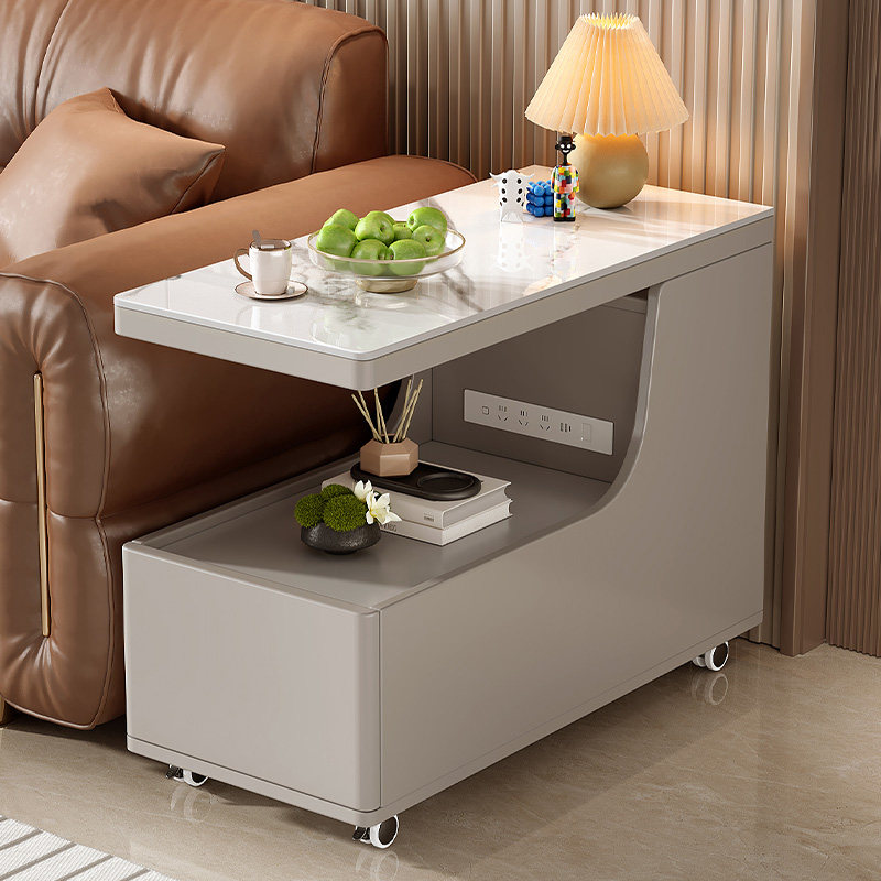 实木岩板可升降旋转边几沙发边柜边柜客厅阳台轻奢移动带轮小推车,住宅家具,移动边几/推车,淘宝优惠券,粉丝福利购,淘宝优惠卷