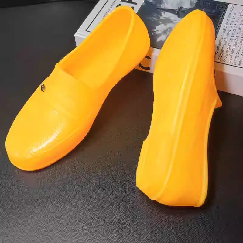 胶鞋越南雨鞋防水男鞋黄色工作建筑厨房工地耐磨防滑平底鞋牛筋