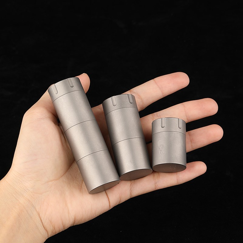 纯钛随身便携式药盒防潮大容量z钛合金密封仓分格小药瓶旅行收纳