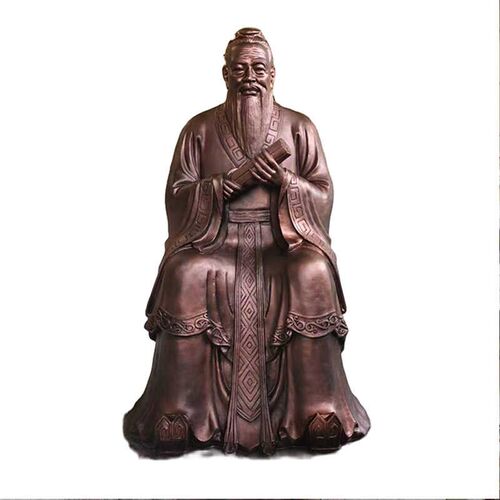 孔子铜像摆d件孔夫子铜孔子像铜雕像家居装饰工艺礼品家居爆款摆