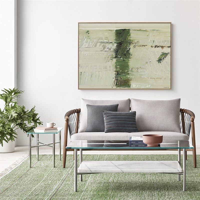 侘寂风客厅绿色系无框画个性抽y象茶室装饰画卧室个性艺术民宿挂图片
