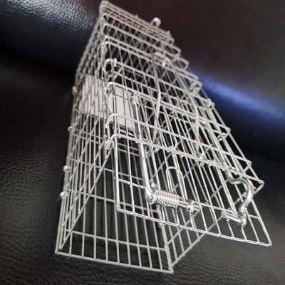 新款家用镀锌老鼠笼折叠铁网捕鼠器高灵J敏度踏板式捕鼠笼量大价