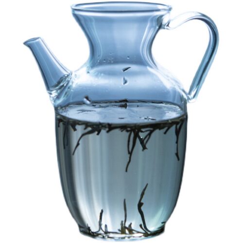 加厚耐高b温小宋玻璃公道杯高硼硅过滤侧把执壶绿茶分茶器茶海
