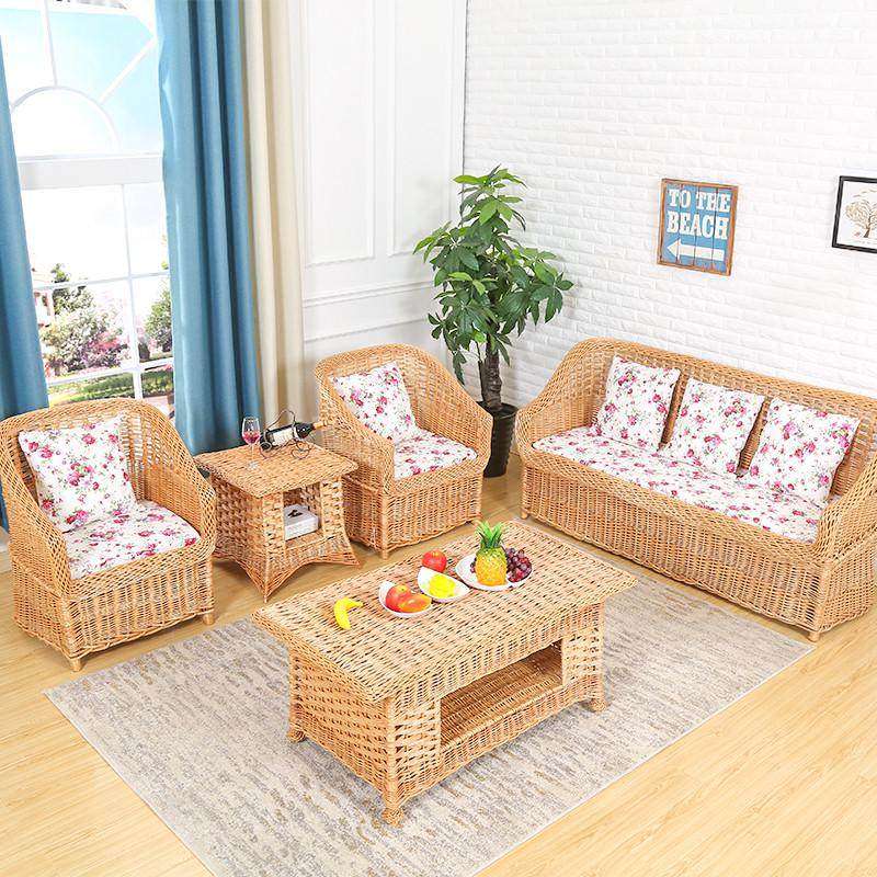 柳藤沙发组合藤椅五件套阳台客厅藤编休闲沙发单人双人三人藤家具,住宅家具,藤/竹沙发,淘宝优惠券,粉丝福利购,淘宝优惠卷