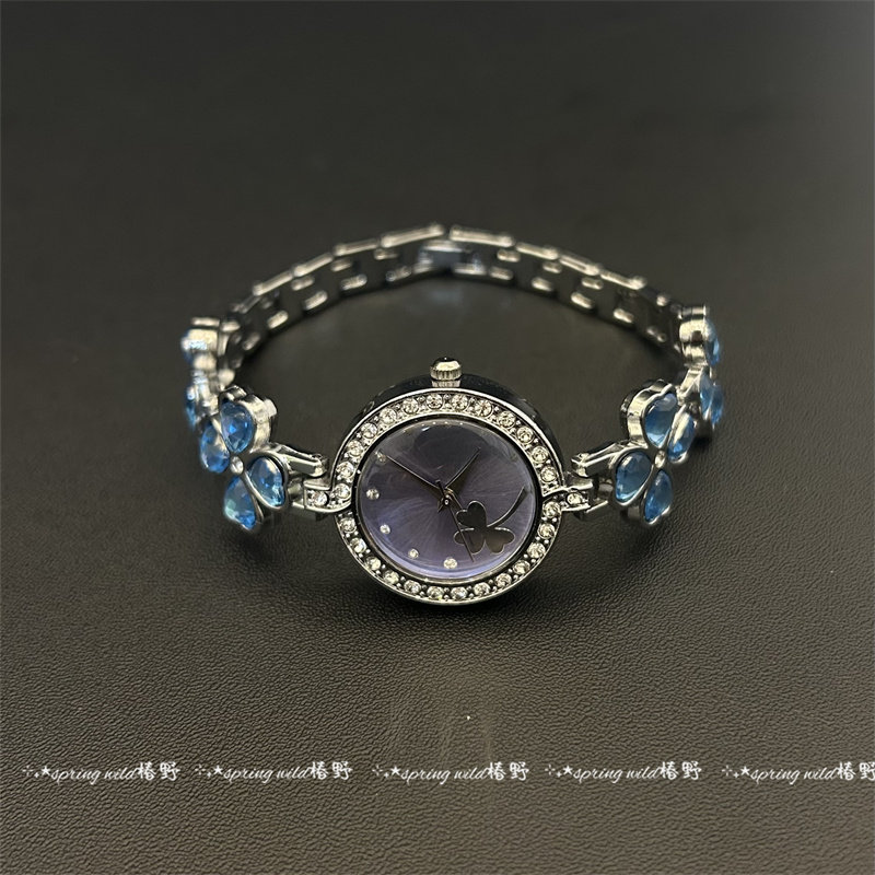Vintage古着四叶草手链女表图片