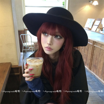 法式赫本风黑色蝴蝶结礼帽