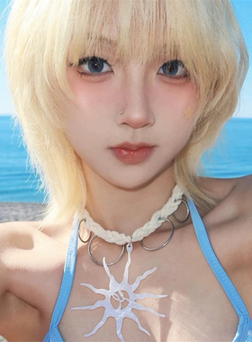 甜酷辣妹意识流太阳神项链