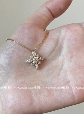 闪耀雪花锁骨链温柔显贵超百搭