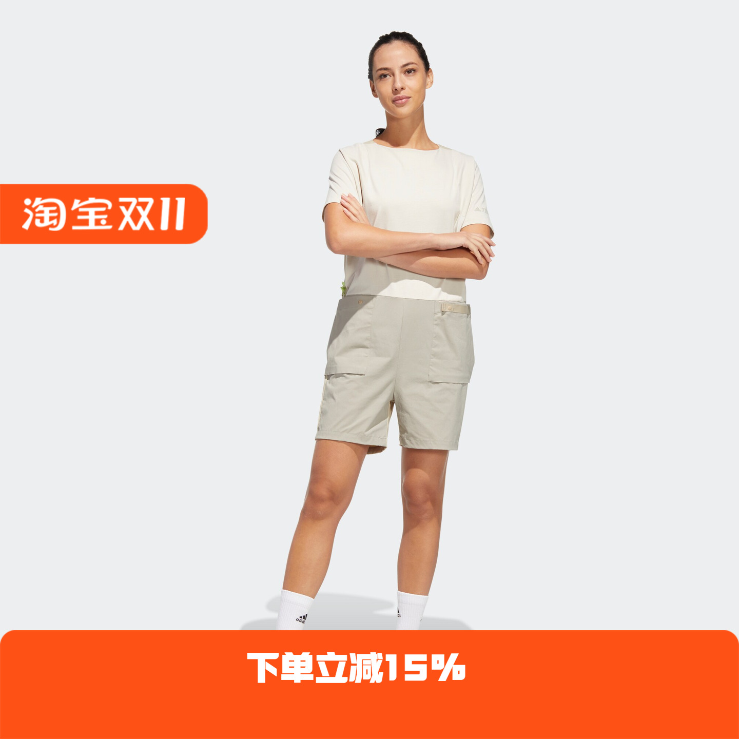 adidas/阿迪达斯 女子户外运动短袖连体衣 HE5189